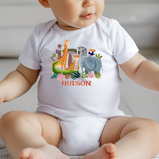 Safari jungle dieren kinder verjaardag romper