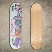Safari jungle dieren meisje op maat gemaakt skateb persoonlijk skateboard