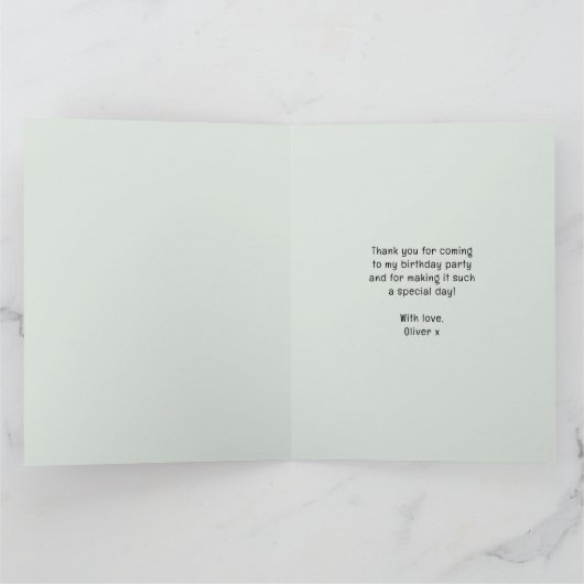 Safari Jungle Dieren Verjaardag Dank Je Kaart (Binnen)