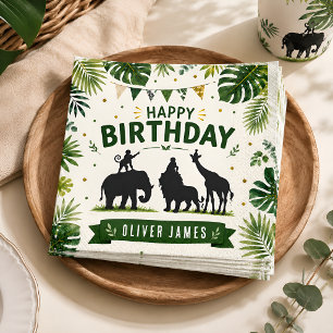 Safari Jungle Dieren Verjaardag Servet