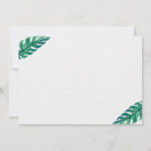 Safari Jungle Feest Dieren Verjaardagsuitnodiging Kaart (Achterkant)