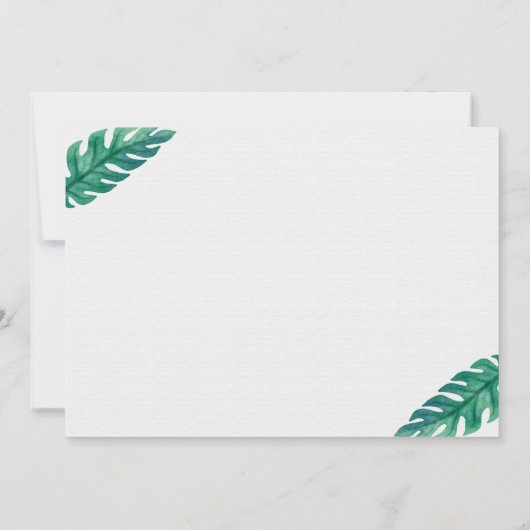 Safari Jungle Feest Dieren Verjaardagsuitnodiging Kaart (Achterkant)