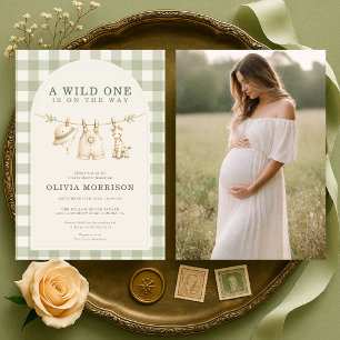 Safari Jungle Foto Baby Shower Kaart
