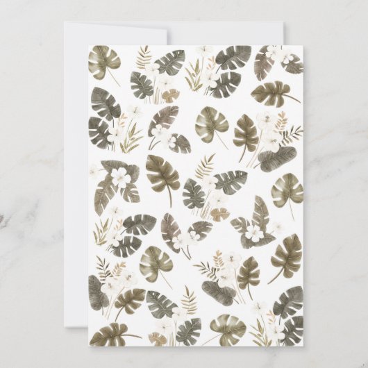 Safari Jungle Party Time Capsule Note Message Card Bedankkaart (Achterkant)