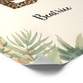 Safari Jungle Persoonlijke naam Monogram B Kinderk Poster (Hoek)