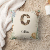 Safari Jungle Persoonlijke naam monogram C kinderk Kussen (Deken)
