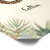 Safari Jungle Persoonlijke naam Monogram C Kinderk Poster (Hoek)