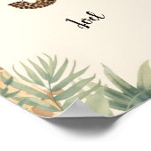 Safari Jungle Persoonlijke naam Monogram J- Kinder Poster (Hoek)