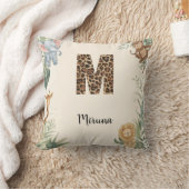 Safari Jungle Persoonlijke naam monogram M kinderk Kussen (Deken)