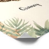 Safari Jungle Persoonlijke naam monogram Q kinderk Poster (Hoek)