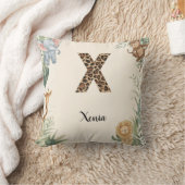 Safari Jungle Persoonlijke naam monogram X kinderk Kussen (Deken)