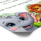 Safari Jungle Verjaardag Welkom Poster (Hoek)