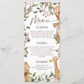 Safari Jungle Wild One Douche Menu Bord (Voorkant)