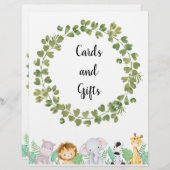 Safari Kaarten en geschenken Poster (Voorkant / Achterkant)