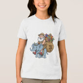 Safari Kerstman Tri-Blend Shirt (Voorkant)