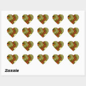 Safari-kleur Hart Sticker (Vel)