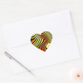 Safari-kleur Hart Sticker (Envelop)