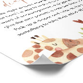 SAFARI Late Night Luiers Baby shower Sign Poster (Hoek)