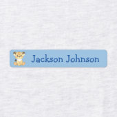 Safari Leeuw Giraffe Aap Zebra Meisjesnaam Labels (Design 1)