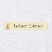 Safari Leeuw Giraffe Aap Zebra Meisjesnaam Labels (Design 2)