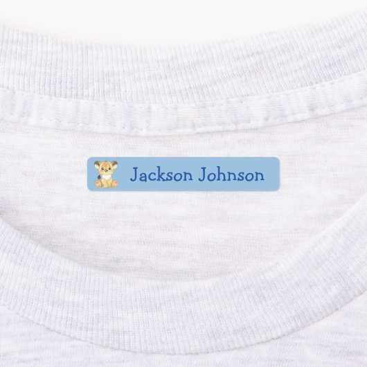 Safari Leeuw Giraffe Aap Zebra Meisjesnaam Labels (Aangebracht)