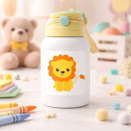 Safari Leeuw Trendy Vierkante Sticker