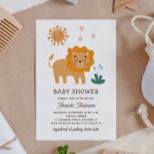 Safari Leeuwen Baby Jongens Baby Shower | Cute Jun Kaart