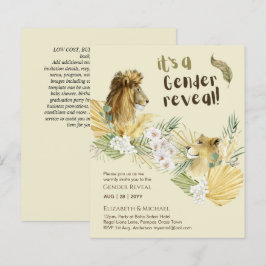 Safari Leeuwen GESLACHTSBEPALING Baby Shower Uitno