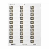 Safari Leopard en Zebra Print Monogram Etiket (Full Sheet)
