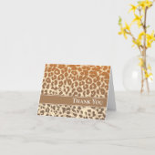 Safari Leopard Note Kaart (Gele Bloem)