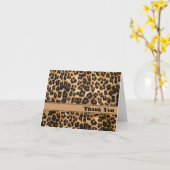 Safari Leopard Note Kaart (Gele Bloem)