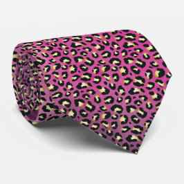 Safari Leopard Print Hot Roze Rosettes Stropdas