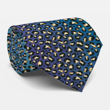 Safari Leopard Print Navy Blue Rosettes