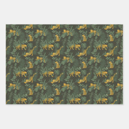 Safari Leopard Print Wrapping Paper Sheets