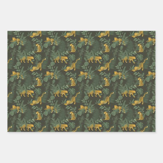 Safari Leopard Print Wrapping Paper Sheets (Voorkant)