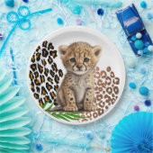 Safari Leopard Verjaardag Wild Een Twee Wild Party Papieren Bordje (Feest)