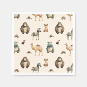 Safari Leuke Dieren Baby shower Servet