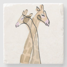 Safari Liefde Giraffe Onderzetters