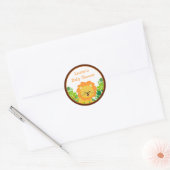Safari Lion Baby shower Favor Stickers (Envelop)