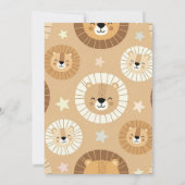 Safari Lion Baby Shower Kaart (Achterkant)