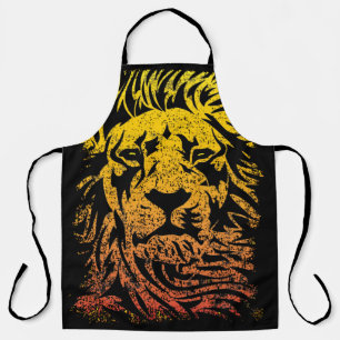 Safari Lion Colorful Lion Drawing Abstracte ku Schort