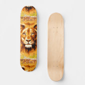 Safari Lion | Colorful Lion Skateboard (Voorkant)