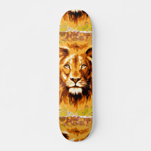 Safari Lion   Colorful Lion Skateboard