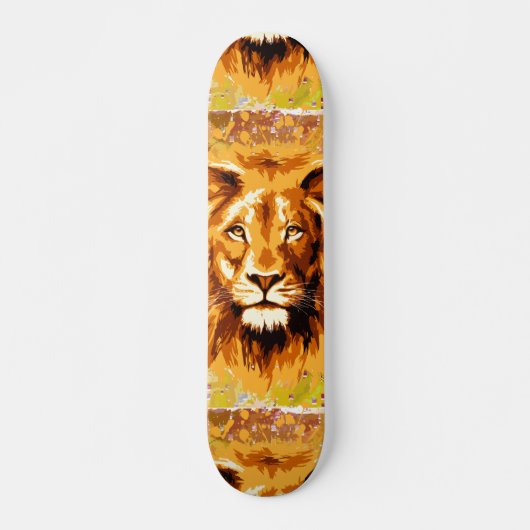 Safari Lion | Colorful Lion Skateboard (Voorkant)