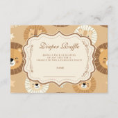 Safari Lion Diapper Raffle Informatiekaartje (Voorkant)