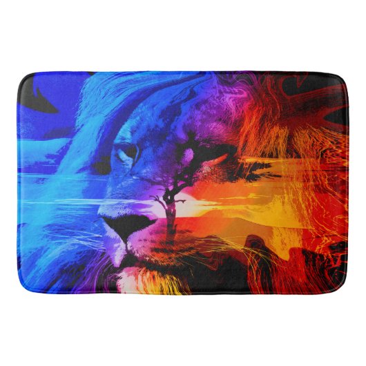 Safari Lion Dream Bath Mat (Voorkant)