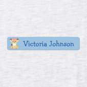 Safari Lion Giraffe Elephant Zebra Girl Name Kinde Labels (Design 1)