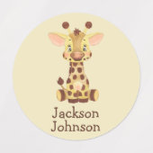 Safari Lion Giraffe Elephant Zebra Monkey Boy Labels (Design 2)