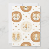 Safari Lion Neutral Baby Shower Kaart (Achterkant)