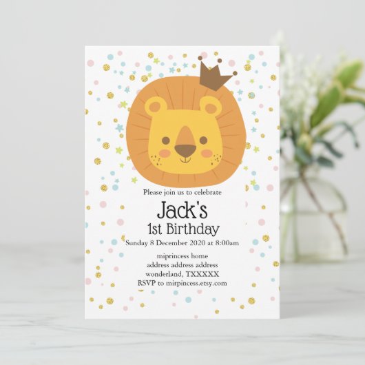 safari lion oerwoud lion , dierenschildering kaart (Staand voorkant)